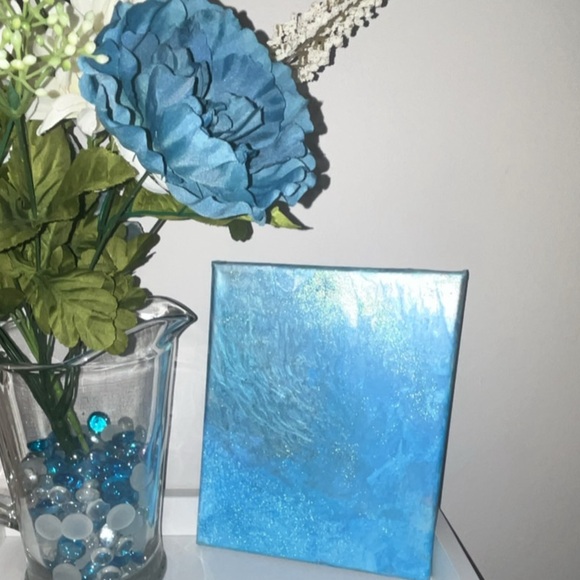 ONE OF A KIND Handmade Abstract on Canvas 8 x 10 Gorgeous Just see photos :) !! - Picture 4 of 13